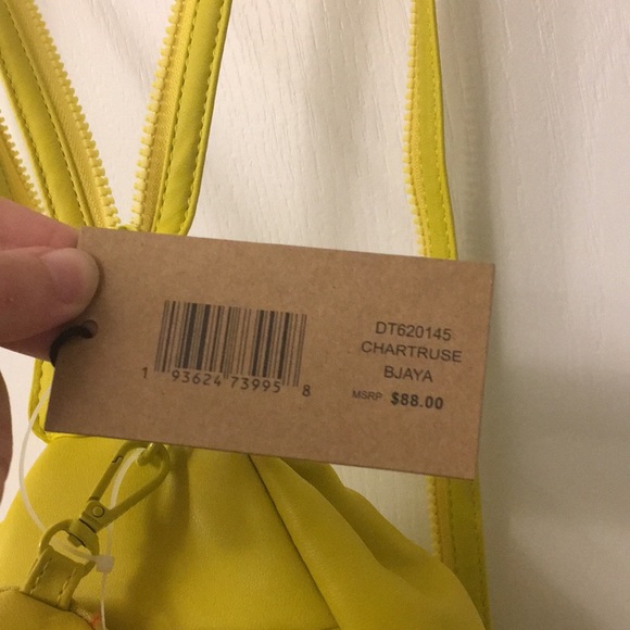 Steve Madden Yellow Puffy Leather Sling Backpack - Picture 10 of 17